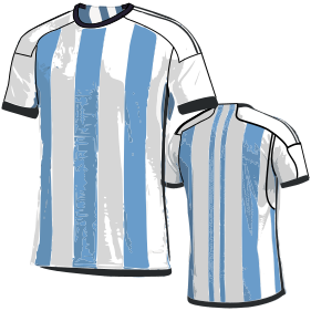 Moldes de confeccion para Camiseta futbol argentino 9357